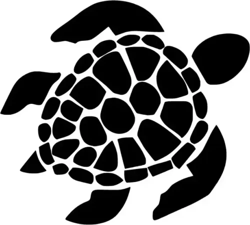 Kaplumbağa Caretta Sticker (Oto-Motor-Laptop-Duvar-Dekor) 10 x 9 cm