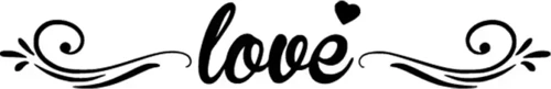 Love Sticker (Oto-Motor-Laptop-Duvar-Dekor) 10 x 2 cm