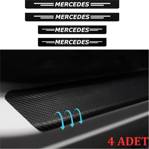 Mercedes Glc İçin Uyumlu Aksesuar Oto Kapı Eşiği Sticker Karbon 4 Adet