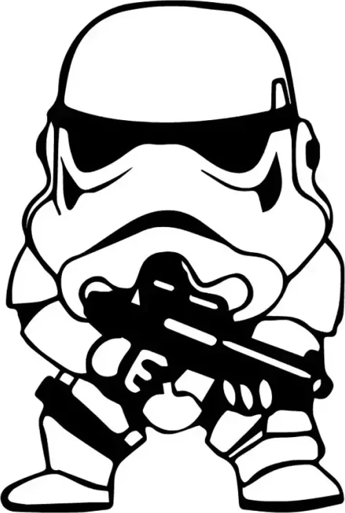 Star Wars Askeri Sticker (Oto-Motor-Laptop-Duvar-Dekor) 20 x 28 cm