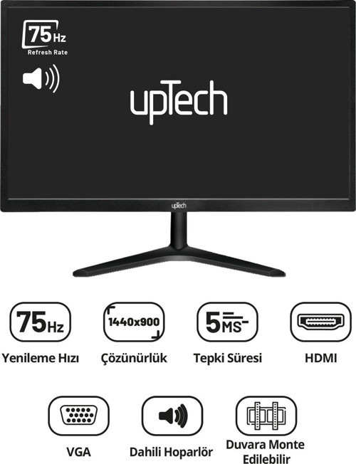 Hd190S 19 İnc Geniş Ekran 75 Hz 5Ms Vga,Hdmı,Ses Dahili Hoparlör Led Monitör