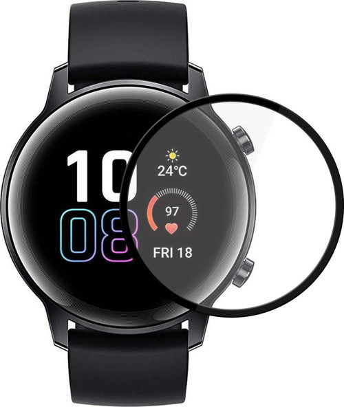 Honor Magic Watch 2 42mm Ekran Koruyucu 3D Kavisli PMMA Nano Siyah Çerçeve