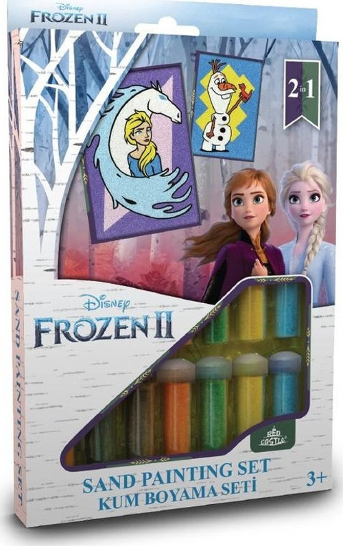 Disney Frozen II Elsa&Olaf Eğitici ve Eğlenceli Kum Boyama Seti-Red Castle DS-33