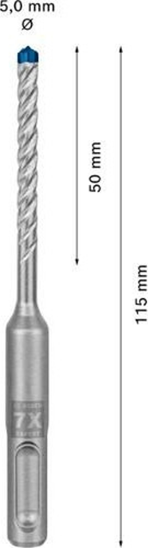 Expert Sds Plus-7x Kırıcı Delici Delme Ucu 5 x 50 x 115 mm