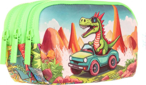 Kalem Çantası Kids 3 Bölmeli Sweet Dinosaur L8189