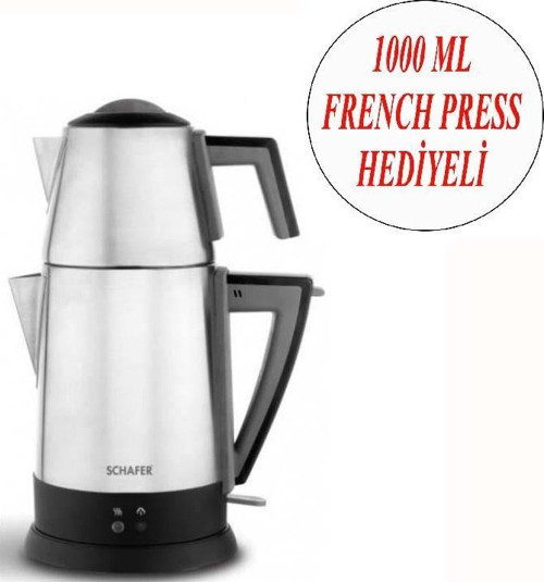 Çay Makinesi ve Cam French Press 1000 ML