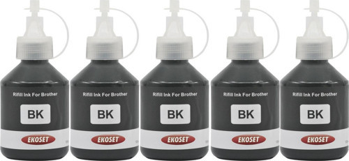 Brother DCP T300 T310 T500w T510w uyumlu Siyah Mürekkep 100ml 5 adet