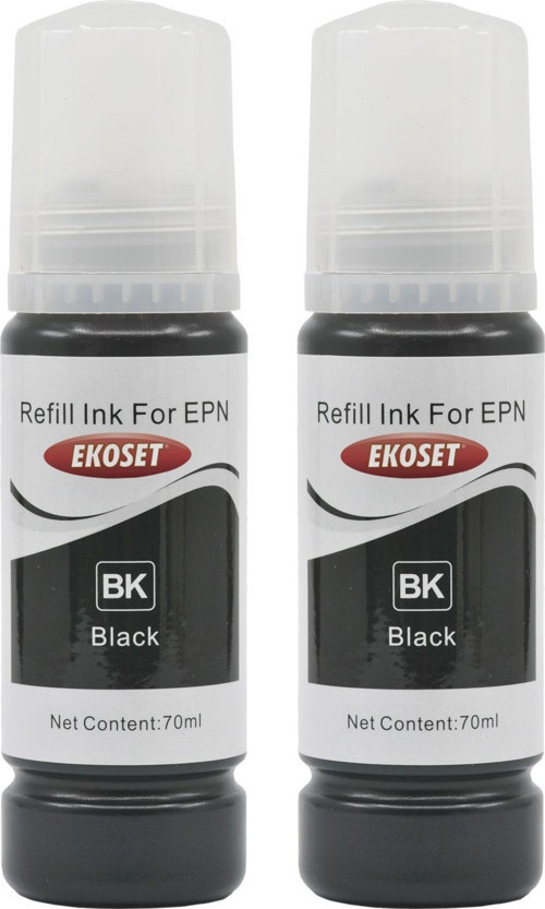 Epson 103 EcoTank L3260 L3266 Uyumlu Siyah Muadil Mürekkep 2'li set 70ml