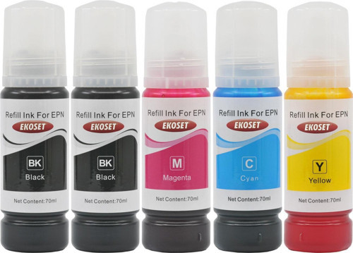 Epson 103 L1110 L3110 L3111 L3150 Uyumlu Muadil Mürekkep 70ml 5 adet