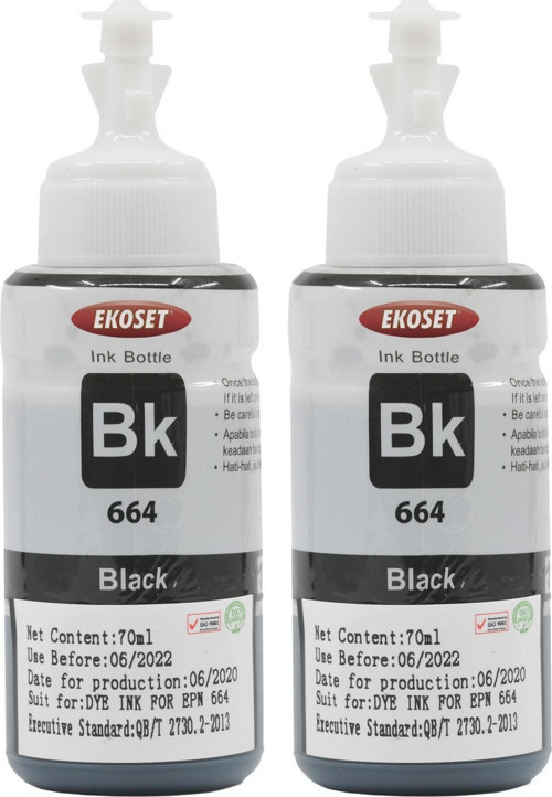 Epson L355 L365 Uyumlu Siyah Muadil Mürekkep 2 adet 70 ml