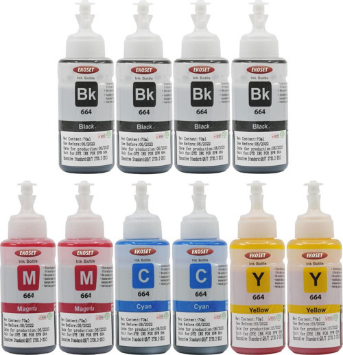 Epson L1300 L3050 L3060 L3070 Renkli Muadil Mürekkep 70ml 10 Adet