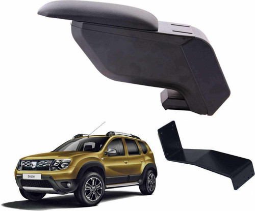Dacia Duster 2018 Delmesiz Çelik Ayaklı Siyah Kolçak Kol Dayama