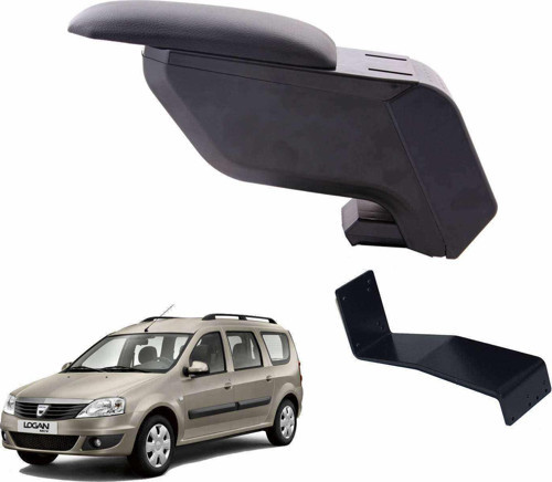 Dacia Logan MCV 2006 Delmesiz Çelik Ayaklı Siyah Kolçak Kol Dayama