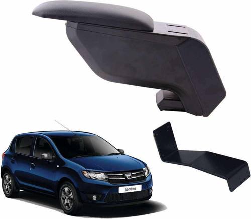 Dacia Sandero 2017 Delmesiz Çelik Ayaklı Siyah Kolçak Kol Dayama