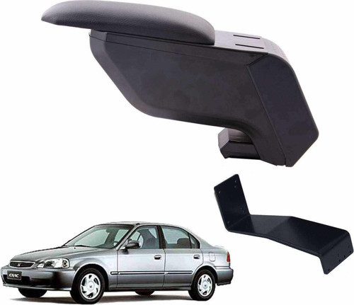 Honda Civic 1997 Delmesiz Çelik Ayaklı Siyah Kolçak Kol Dayama