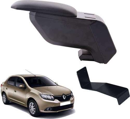 Renault Symbol 2016 Delmesiz Çelik Ayaklı Siyah Kolçak Kol Dayama