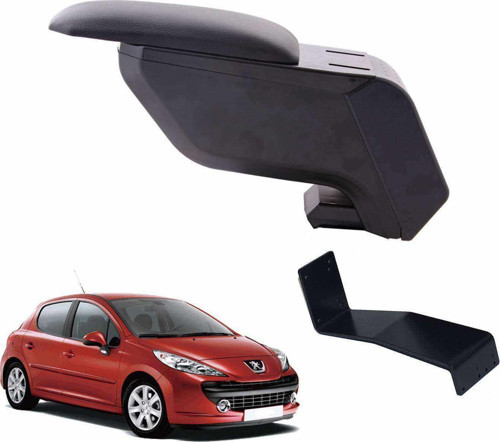 Peugeot 207 2008 Delmesiz Çelik Ayaklı Siyah Kolçak Kol Dayama