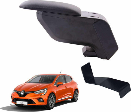 Renault Clio 5 2019 Delmesiz Çelik Ayaklı Siyah Kolçak Kol Dayama