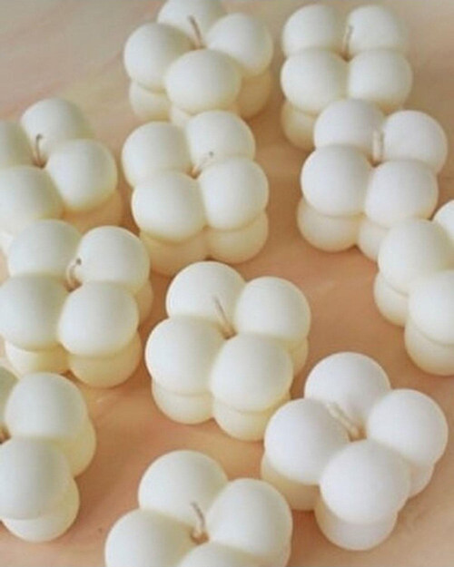 Doğum Günü Ve Özel Günlere Süsleme 25 Adet Özel Mini Bubble Mum Nikah Nişan Kına Hediyelik Beyaz