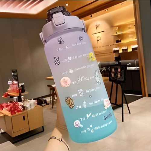 Motivasyonel Spor Salonu Su Şişesi 2 Litre Su Matarası Su Şişesi Suluk 2 Litre Tritan suluk