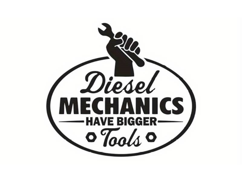 Diesel Mechanics Oto Arka Cam Sticker 21 x 19 cm