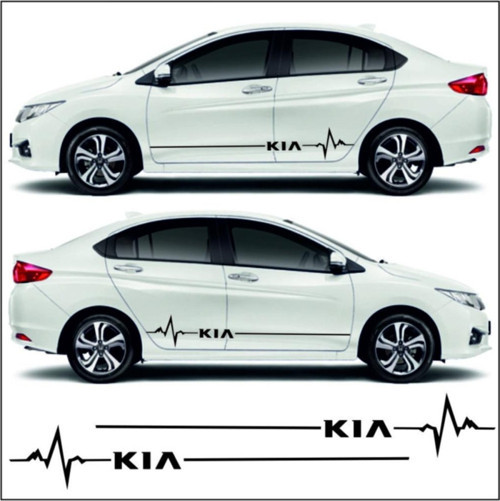 Kia Modelleri İçin Uyumlu Aksesuar Yan Şerit Oto Ritim Sticker 180 x 10 cm