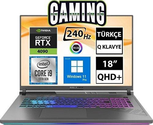 Rog Strix Scar 18 G834JY-N6041A4 I9-13980HX 32GB 2tbssd RTX4090 18 Qhd+ W11P Taşınabilir Bilgisayar
