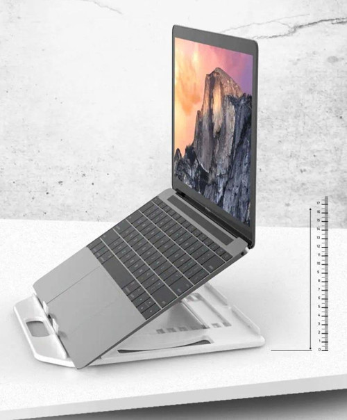 Plastik 360° Döner Masaüstü Laptop Standı Ve Telefon Tutucu Yükseklik Ayarlı Laptop Tutucu
