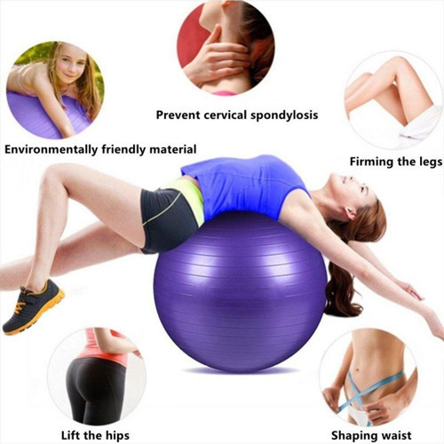 55 Cm Pilates Topu Dayanıklı Yoga Pilates Egzersiz Topu Ve Şişirme Pompası