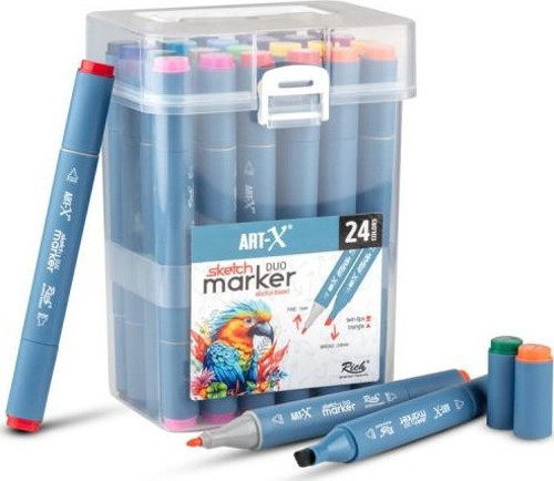 Art-X Sketch Marker Çift Tarafli Kalem Seti 24 Renk 18047