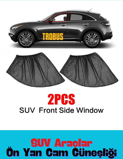 Toyota RAV4 2018 Ve Sonrası SUV Uyumlu Yan Cam Güneşliği Ön veya Arka