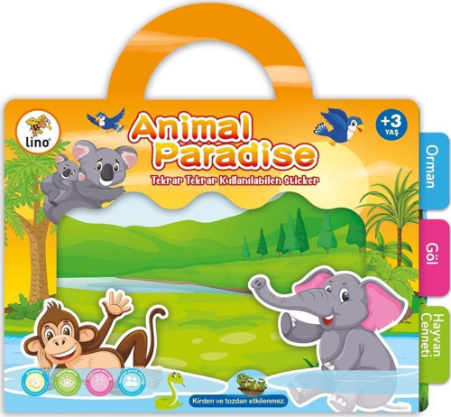 LİNO TEKRAR TEKRAR KULLANILABİLEN STICKER ANIMAL PARADISE