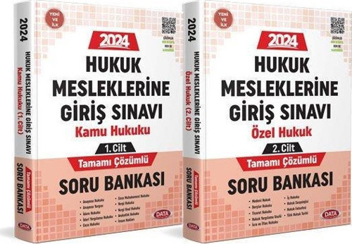 2024 GYS Adalet Bakanlığı Hukuk Mesleklerine Giriş Sınavı Soru Bankası 1-2 Cilt Data Yayınları