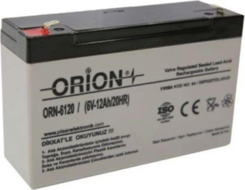 Orn6120 6V 12Ah Bakımsız Kuru Akü