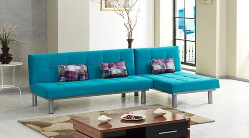 Relax Mavi Sağ Yataklı Metal Ayaklı Köşe Takımı