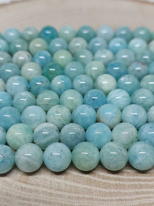 Bileklik Boy Amazonit Taşı Royal Quality Yarım Dizi 8mm (18CM UZUNLUĞUNDADIR)