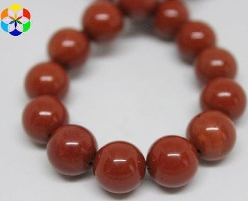 Bileklik Boy Jasper Taşı Kırmızı Yarım Dizi 10mm (18CM UZUNLUĞUNDADIR)