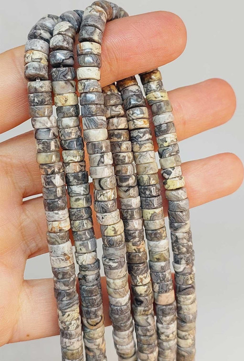 Bileklik Boy Jasper Taşı Şekilli 3x6mm Yarım Dizi (49332) (18CM UZUNLUĞUNDADIR)