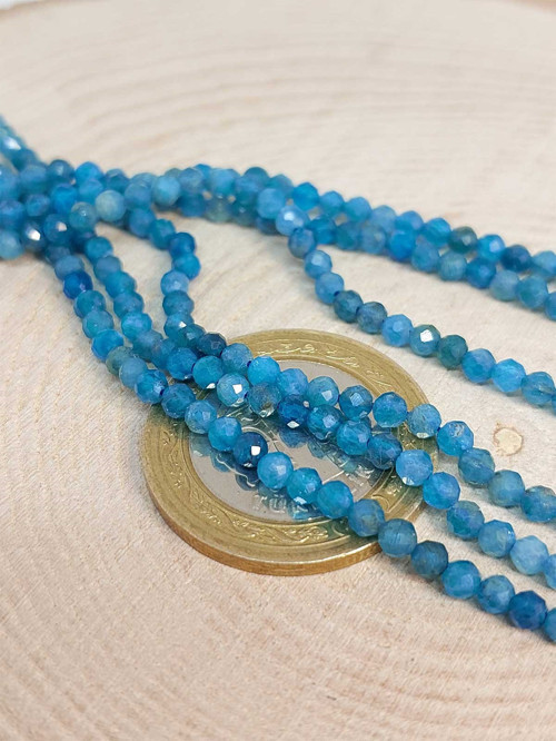 Bileklik Boy Apatit Taşı Yarım Dizi 3mm (17CM UZUNLUĞUNDADIR)