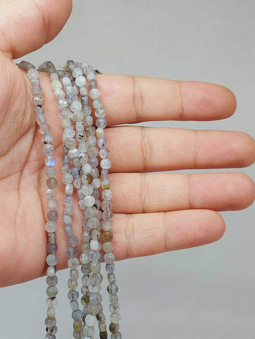 Bileklik Boy Labradorit Taşı Yassı Dizi 2.5*4mm (51238) Yarım Dizi (17CM UZUNLUĞUNDADIR)
