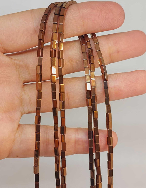 Bileklik Boy Hematit Taşı Dizi 2*4mm (49664) Yarım Dizi (17CM UZUNLUĞUNDADIR)