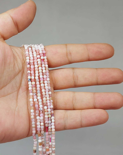 Bileklik Boy Opal Taşı Küp Şekilli Dizi 2mm (51150) Yarım Dizi (17CM UZUNLUĞUNDADIR)