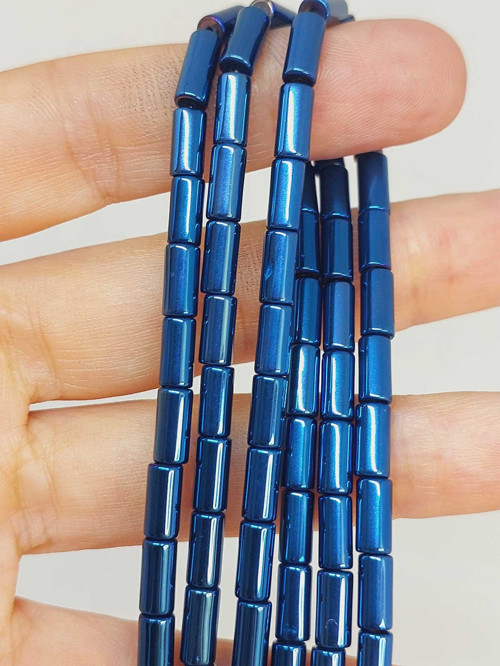 Bileklik Boy Hematit Taşı Yarım Dizi 3.5*8mm (48200) (18CM UZUNLUĞUNDADIR)