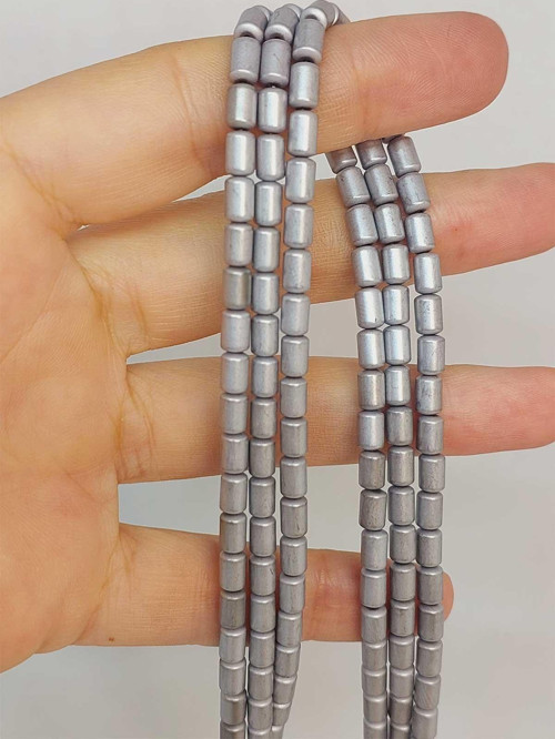Bileklik Boy Hematit Taşı Yarım Dizi 4*5.5mm (48132) (18CM UZUNLUĞUNDADIR)