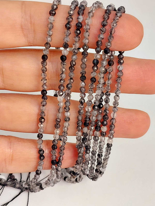 Bileklik Boy Rutil Kuvars Taşı Dizi 2mm (45458) Yarım Dizi (17CM UZUNLUĞUNDADIR)
