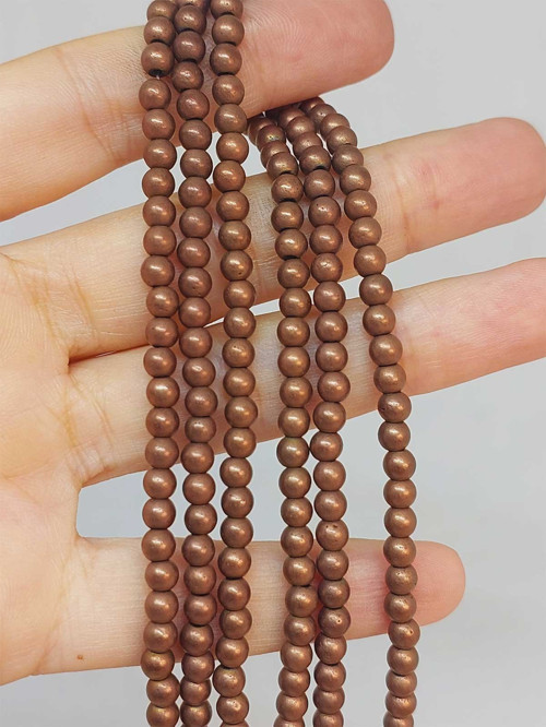 Bileklik Boy Hematit Taşı Yarım Dizi 4mm (48184) (18CM UZUNLUĞUNDADIR)