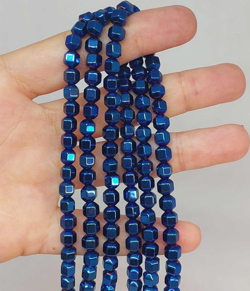Bileklik Boy Hematit Taşı Yarım Dizi 5.5mm (48162) (18CM UZUNLUĞUNDADIR)