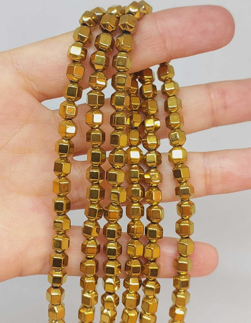 Bileklik Boy Hematit Taşı Yarım Dizi 5.5mm (48164) (18CM UZUNLUĞUNDADIR)