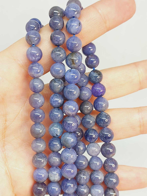 Bileklik Boy Tanzanit Taşı Yarım Dizi 7mm (18CM UZUNLUĞUNDADIR)