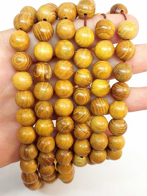 Bileklik Boy Ud Ağacı Ahşap Yarım Dizi 10mm (45274) (18CM UZUNLUĞUNDADIR)